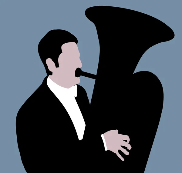Tuba-player — Zdjęcie stockowe