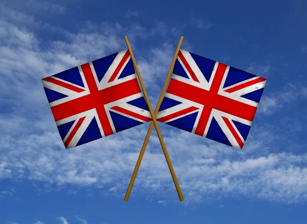 Verenigd Koninkrijk vlaggen — Stockfoto