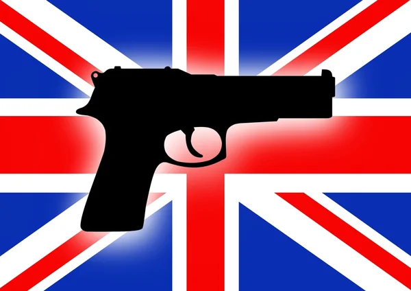 Reino Unido arma crimen — Foto de Stock
