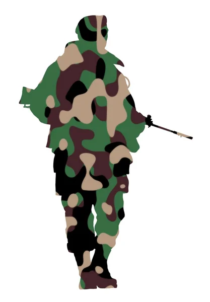 Soldato camuffato — Foto Stock