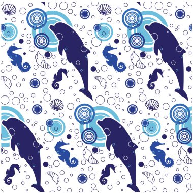 Seamless ocean background clipart