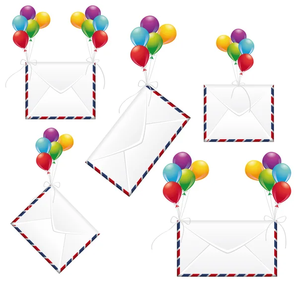 Enveloppe sur boules — Image vectorielle