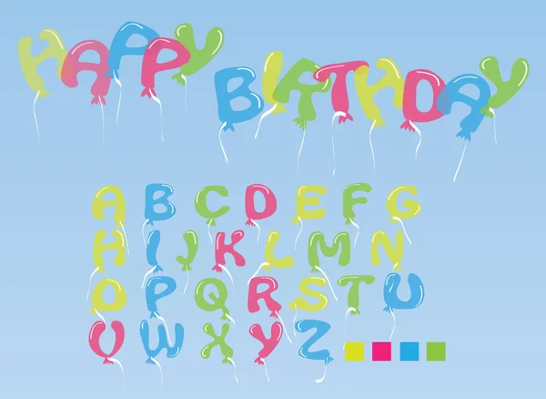 Το αλφάβητο από μπαλόνια — Διανυσματικό Αρχείο