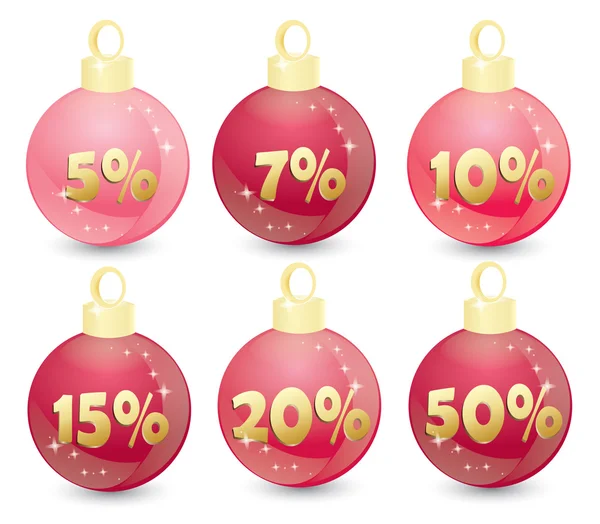 stock vector Xmas ball sale