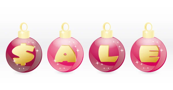 Venta 'palabra en bolas de Navidad — Archivo Imágenes Vectoriales