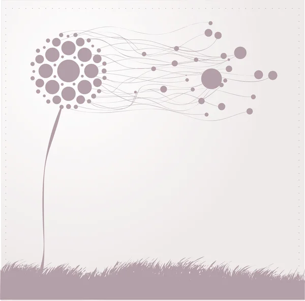 Design de carte avec fleur stylisée — Image vectorielle