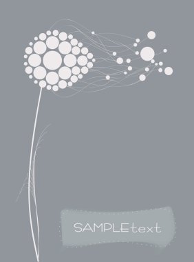 Beautiful card design with stylized flower clipart