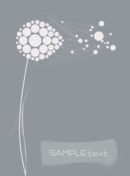 定型化された花の美しいカード デザイン — ストックベクタ