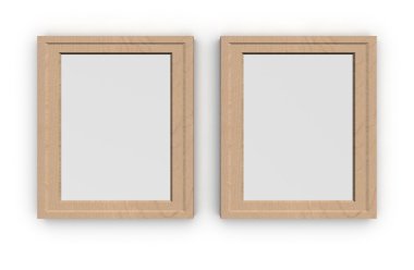 Empty pictures on a wall clipart