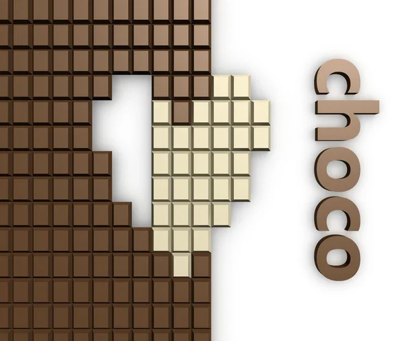 Milk Chocolate Bar Isolated White Background — Stock Photo, Image