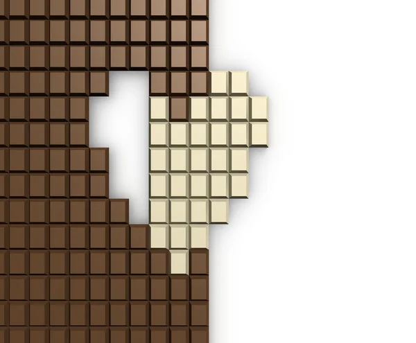 Mléčná Čokoláda Bar Izolované Bílém Pozadí — Stock fotografie