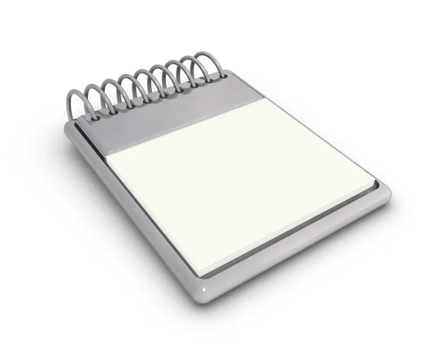 白纸桌上的日历 — 图库照片