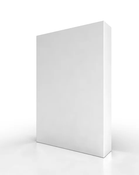 Caixa branca em branco — Fotografia de Stock