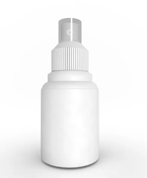 Біла медична пляшка ізольована — стокове фото