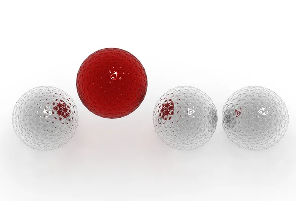 異なるガラスの赤のボール — ストック写真