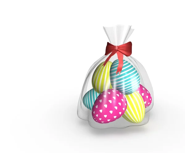 A bag full of easter eggs — Stock Photo, Image