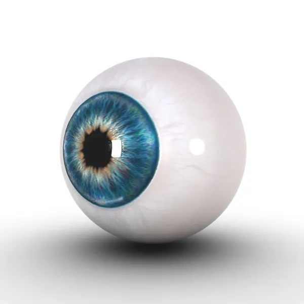 Bulbo oculare isolato su bianco — Foto Stock