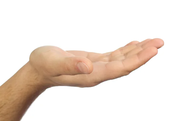 Mannens Hand Isolerad Vit Bakgrund — Stockfoto