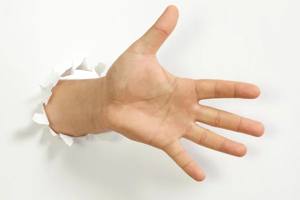 Рука Мужчины Изолирована Белом Фоне — стоковое фото