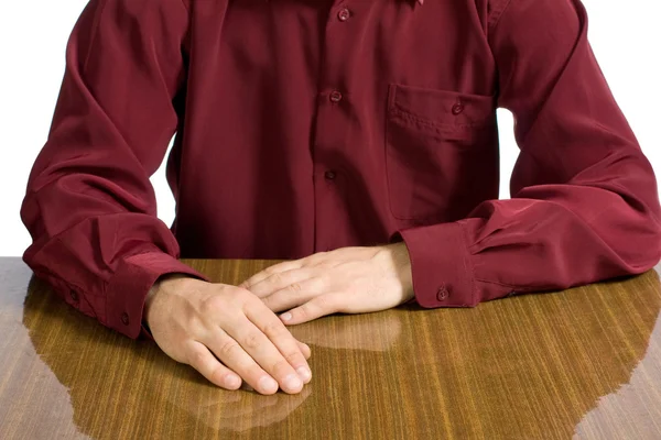 Torso Businessman Red Shirt — Stock Photo, Image