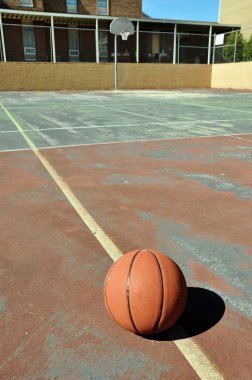 Outdoor Basketball Court clipart