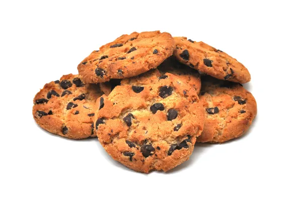 Chocolate Chip Cookies Isolated — Stock Photo, Image