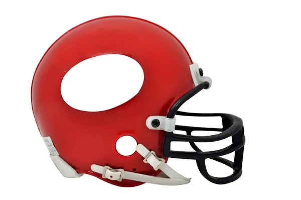 Изолированный американский футбольный шлем — стоковое фото