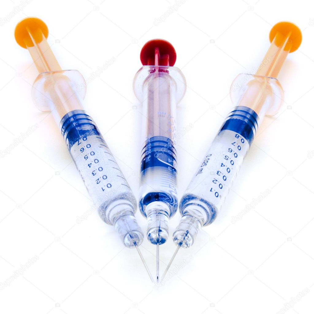 Syringes with medicine