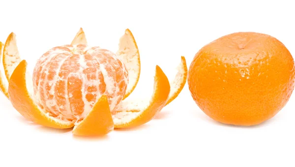 Potong dan seluruh mandarin — Stok Foto