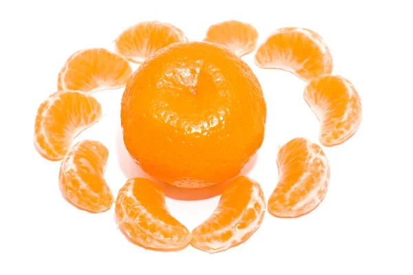 Mandarine and lobules — Stock Photo, Image