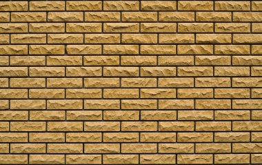 Even yellow, rough brick wall clipart