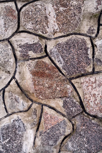 Moloz taş duvar ile dikiş — Stok fotoğraf