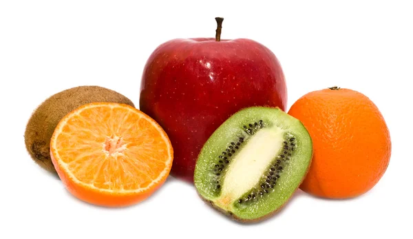 Kiwi, tangerinas e maçã — Fotografia de Stock