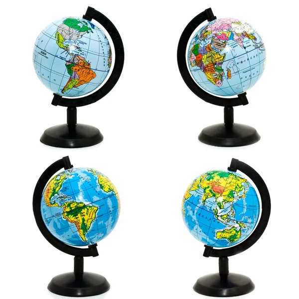 Four globes — Stock Photo, Image