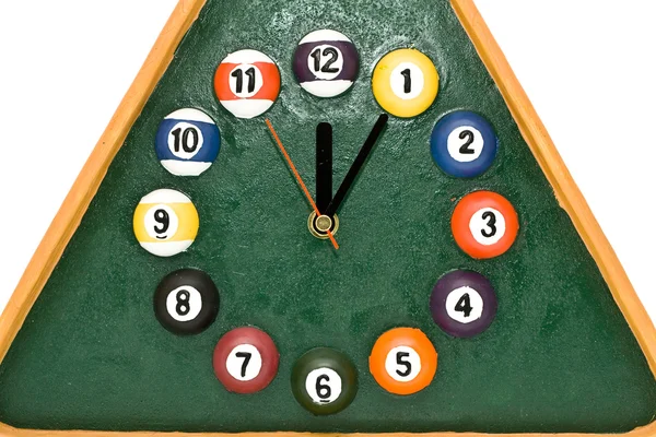 Clock is billiards — Stock Photo, Image