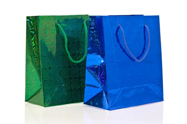Paquetes verdes y azules oscuros — Foto de Stock
