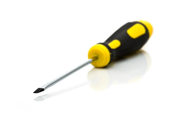 Κατσαβίδι με ένα κίτρινο στυλό — Φωτογραφία Αρχείου