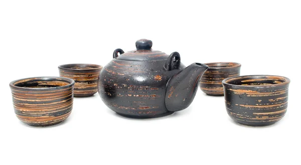 Brown tea-set — Stock Photo, Image