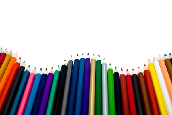 Ołówki przez falę — Zdjęcie stockowe
