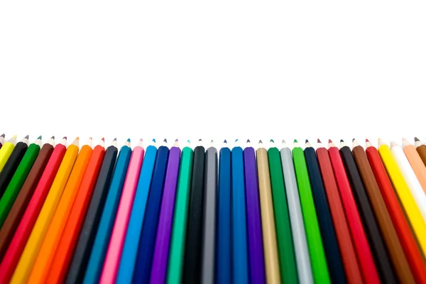 Lápis de cor variada — Fotografia de Stock