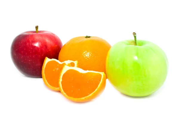 Fresh apples and mandarine — Stock Photo, Image
