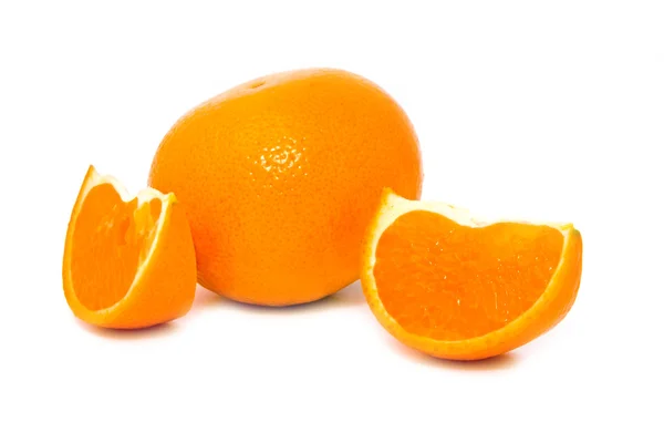 Orange mandarine with lobules — Stock Photo, Image