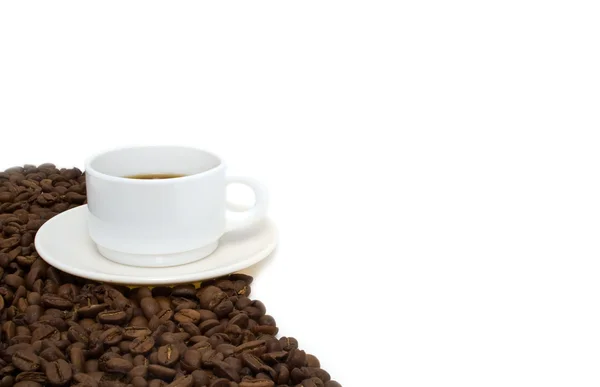 Vit kopp från kaffe — Stockfoto