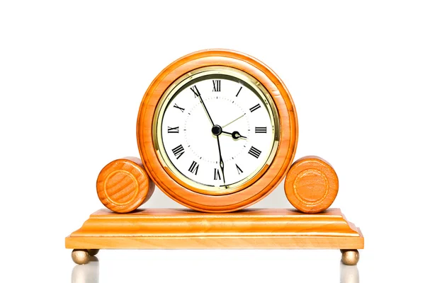 Stół drewniany zegar — Zdjęcie stockowe