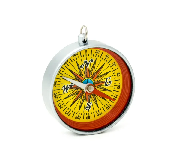 Žlutá červená kompas — Stock fotografie