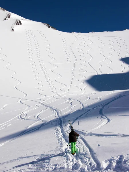 雪とスキー — ストック写真