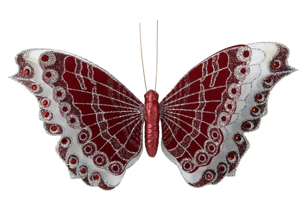 Schmetterling Dekoration isoliert auf weißem Hintergrund — Stockfoto