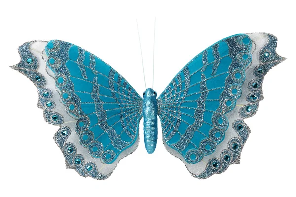 Прикраса метелика ізольовано на білому тлі — стокове фото