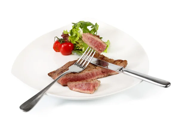 Biefstuk Met Groenten — Stockfoto