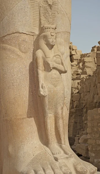 Statua Nel Tempio Ramses Iii Karnak Luxor — Foto Stock